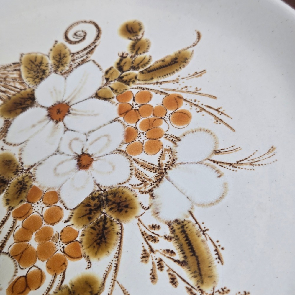 Set of 2 Four Seasons Dinner Plates Autumn Bouquet Stoneware 10.75" Vtg Japan - Picture 10 of 10